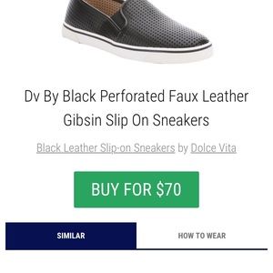 Dolce Vita Faux Leather Black Slip-on Sneakers